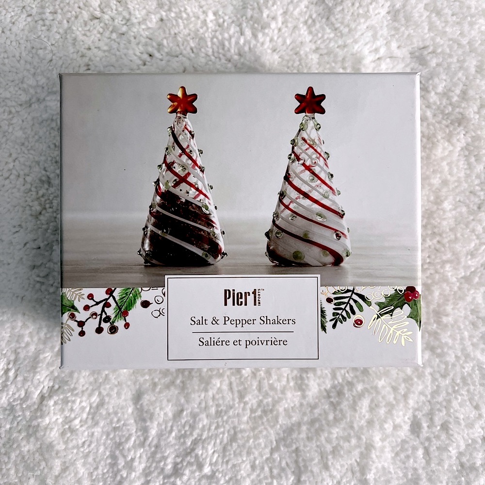 Pier 1 Christmas Tree Salt and Pepper Shakers